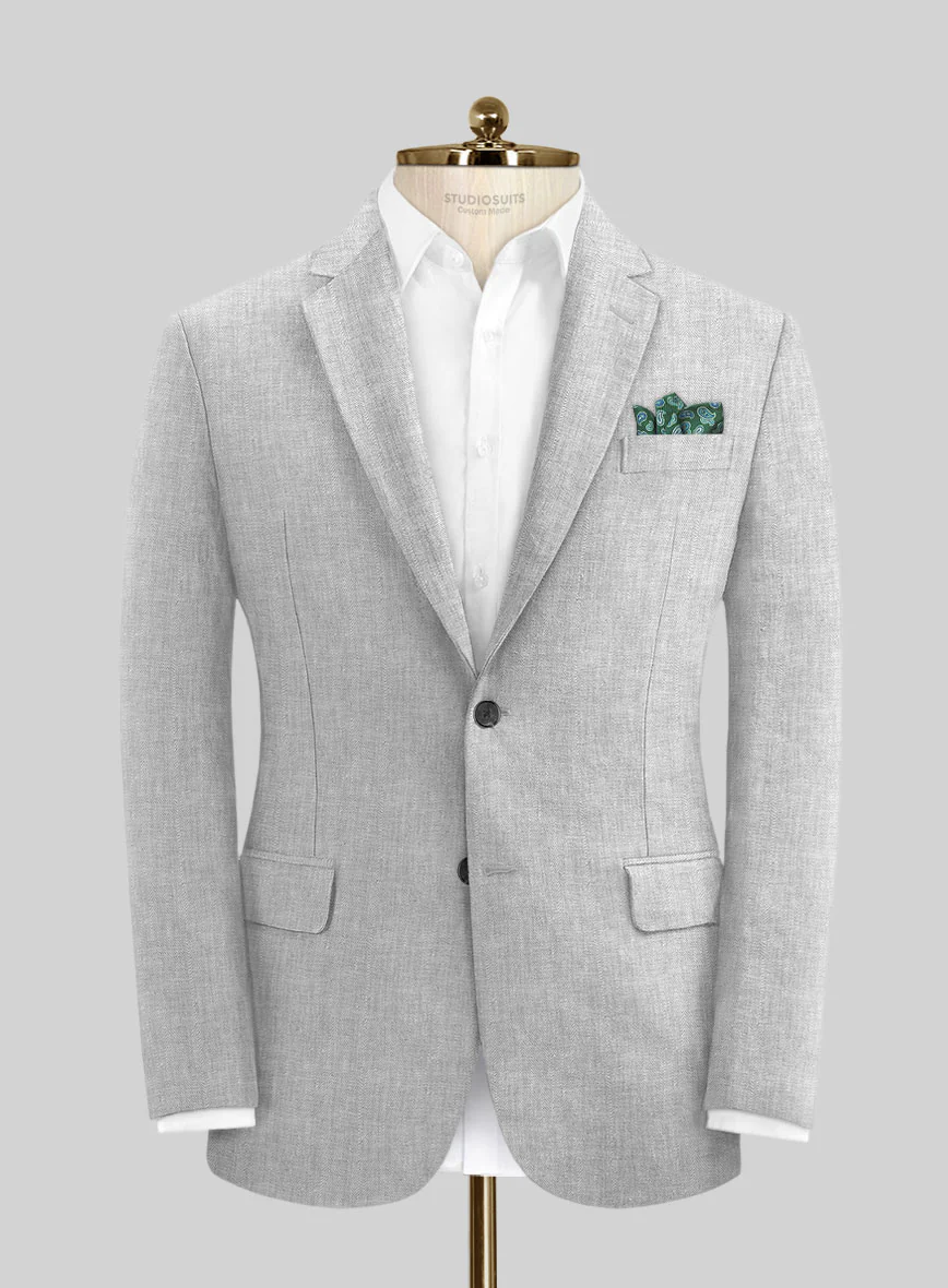 Campari Cloudy Gray Linen Jacket