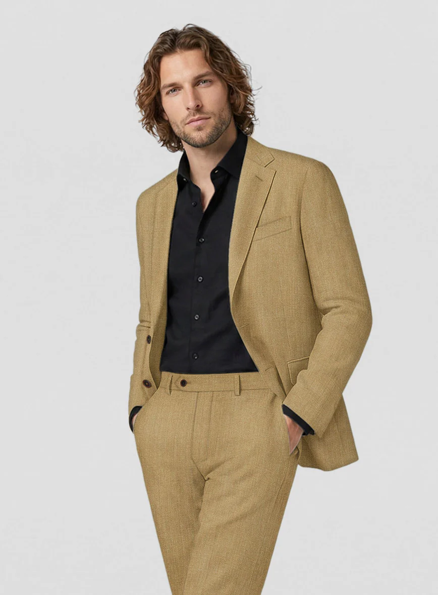 Campari Khaki Linen Jacket - Image 2