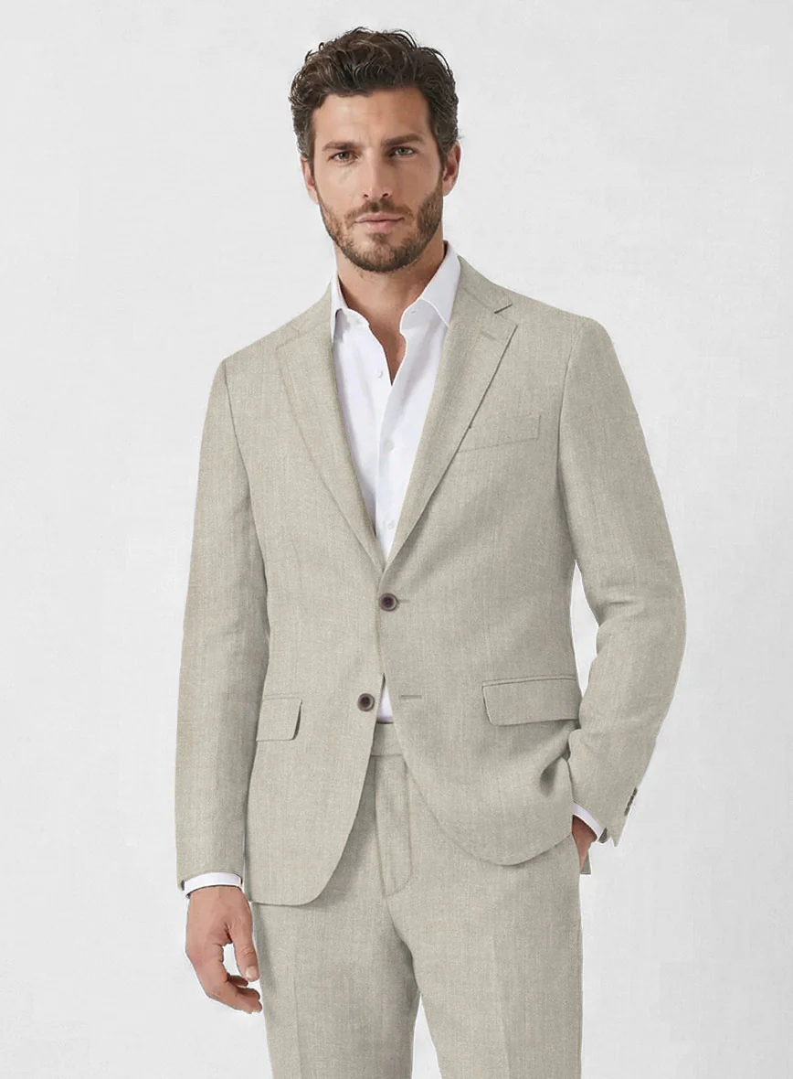 Campari Oatmeal Linen Jacket - Image 2