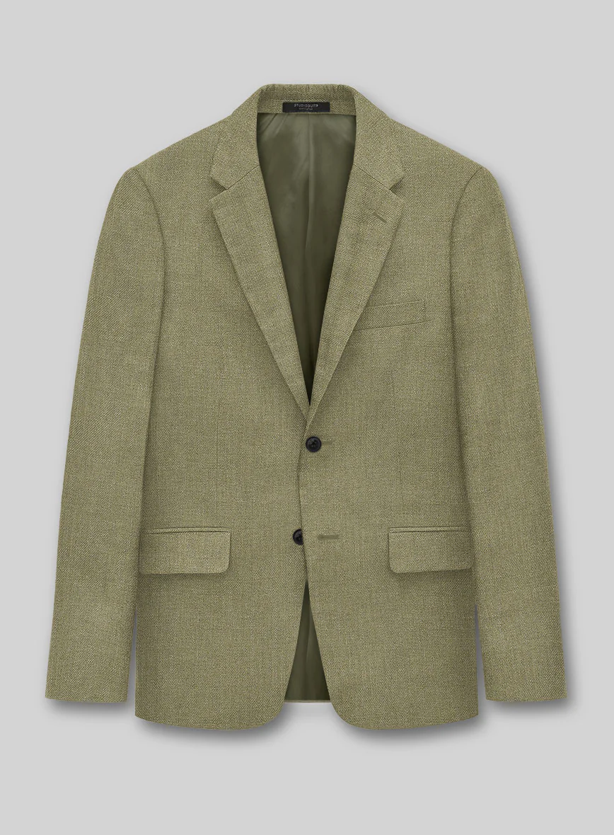 Campari Rustic Green Linen Jacket