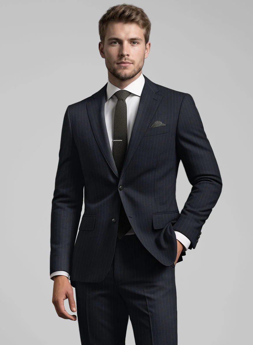 Chalkstripe Blue Wool Suit - Image 4