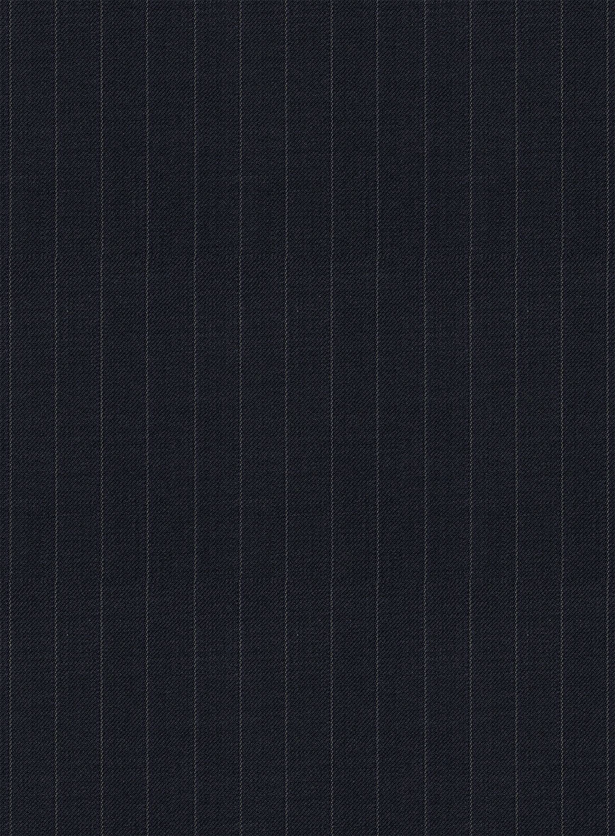 Chalkstripe Blue Wool Waist Coat - Image 3