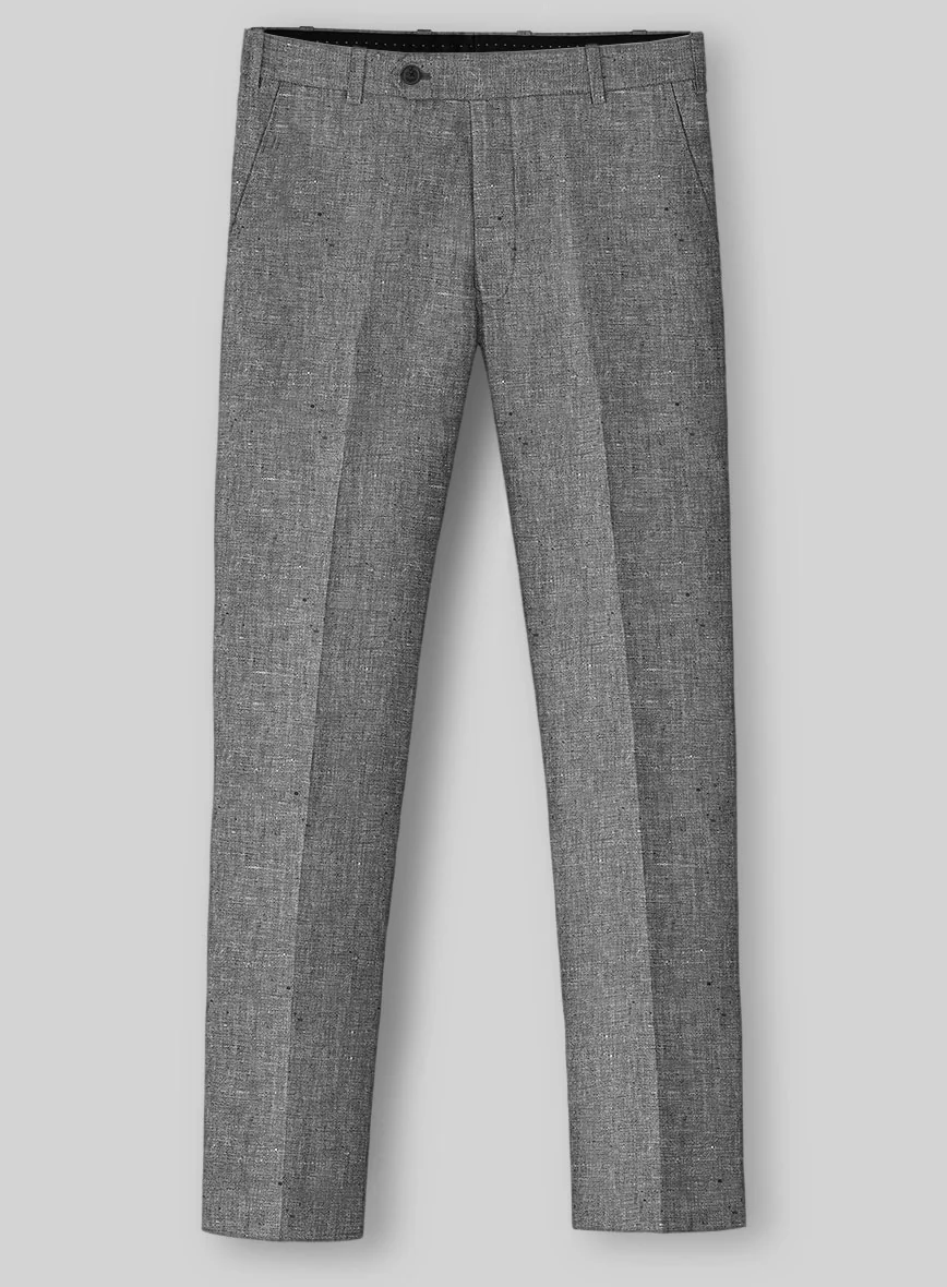 Chambray Black Linen Pants - Image 2