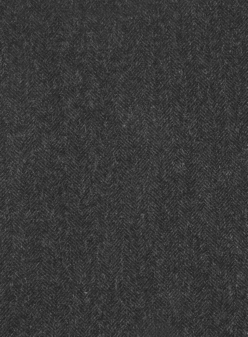 Charcoal Herringbone Highland Tweed Trousers - Image 5