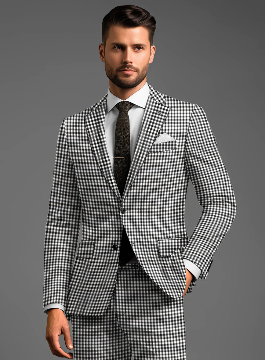 Check Board Wool Suit - Image 4