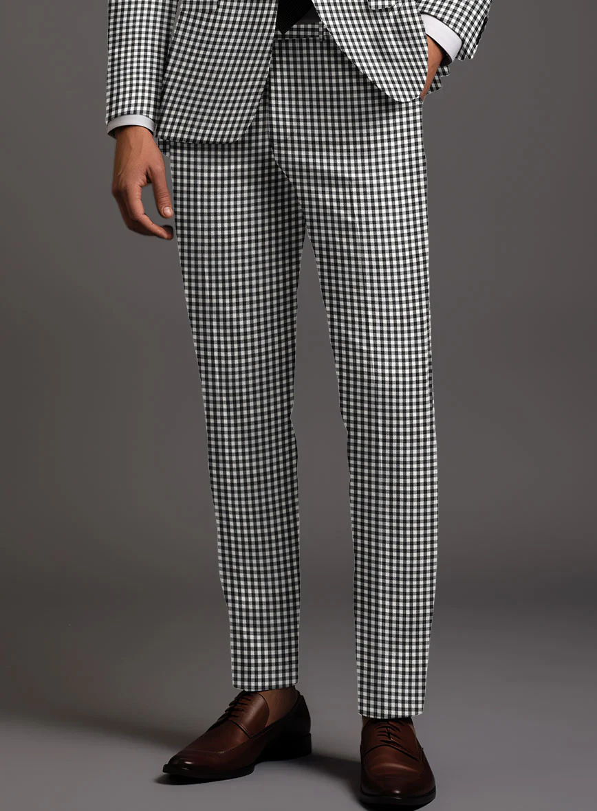 Check Board Wool Suit - Image 5