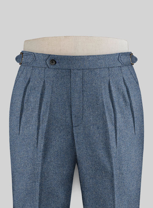 Classic Blue Denim Highland Tweed Trousers - Image 4