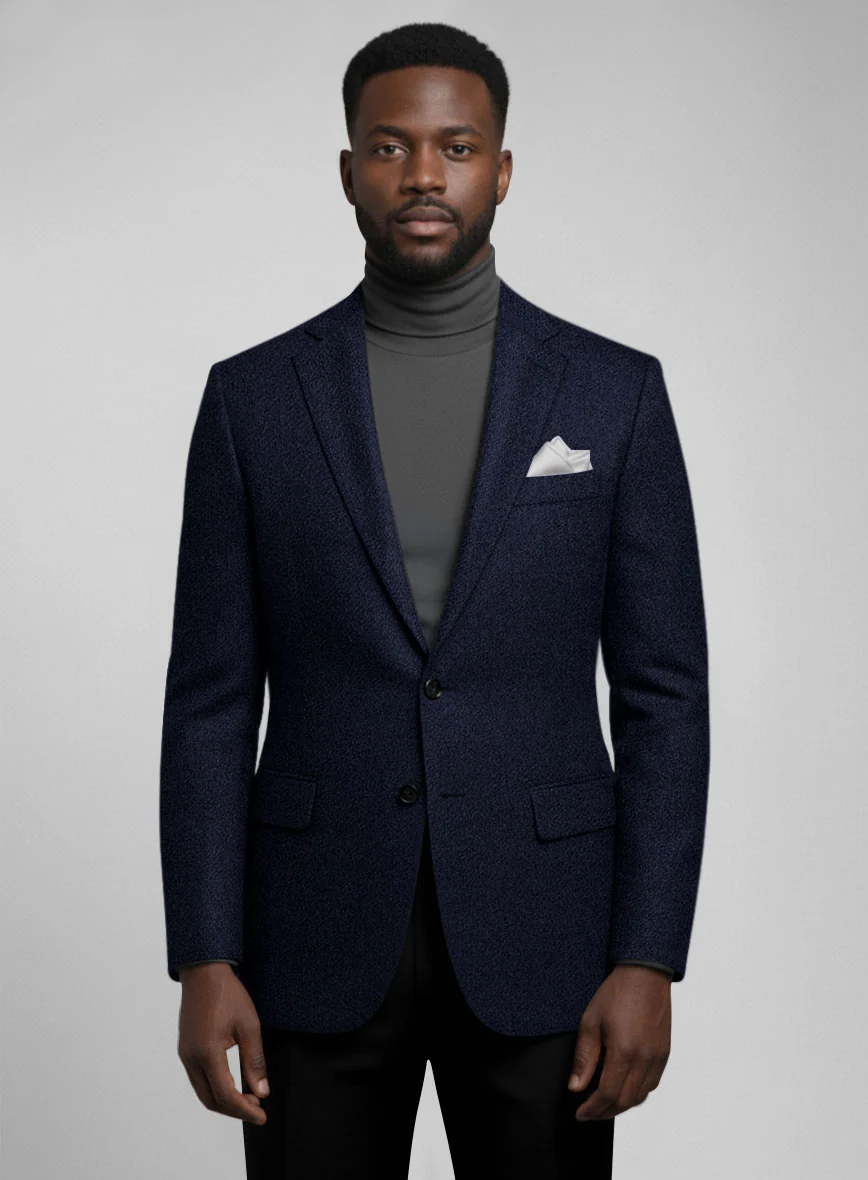 Colombo Navy Blue Cashmere Jacket