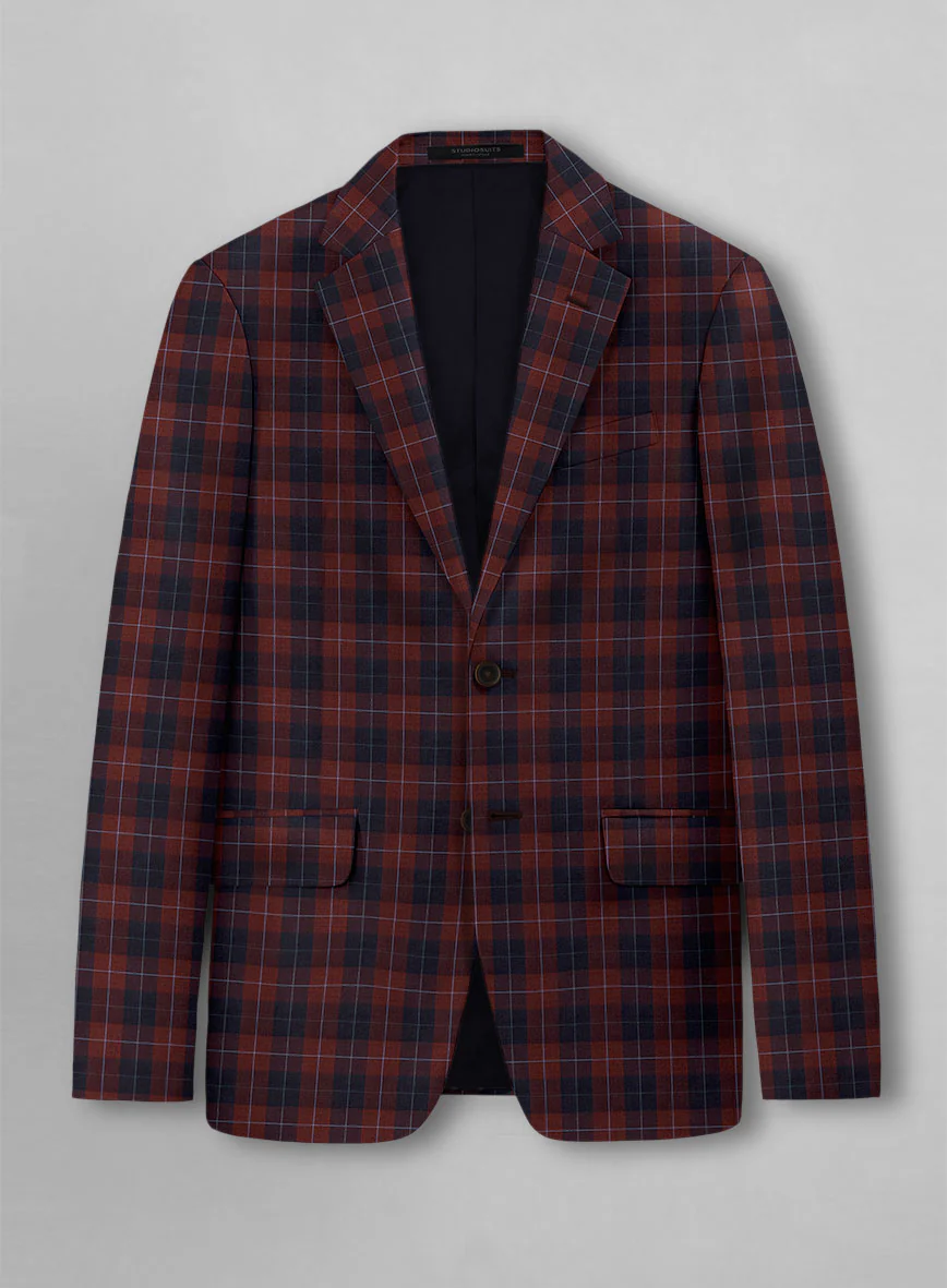 Crimson Carol Check Jacket
