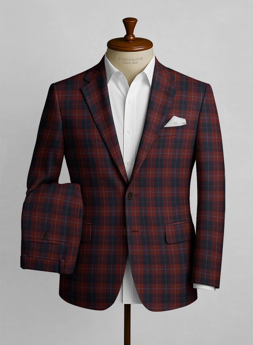 Crimson Carol Check Suit - Image 2