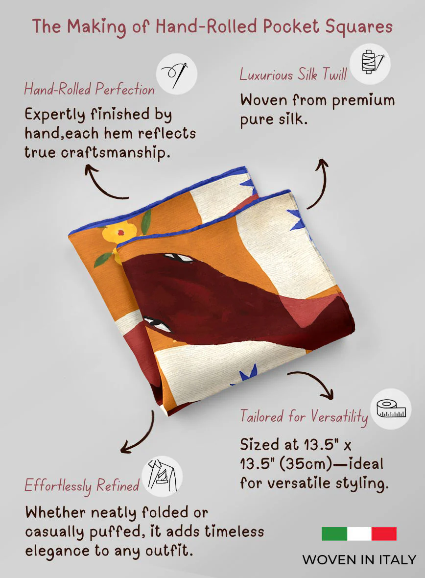 Crimson Coil Silk Pocket Square - Image 5