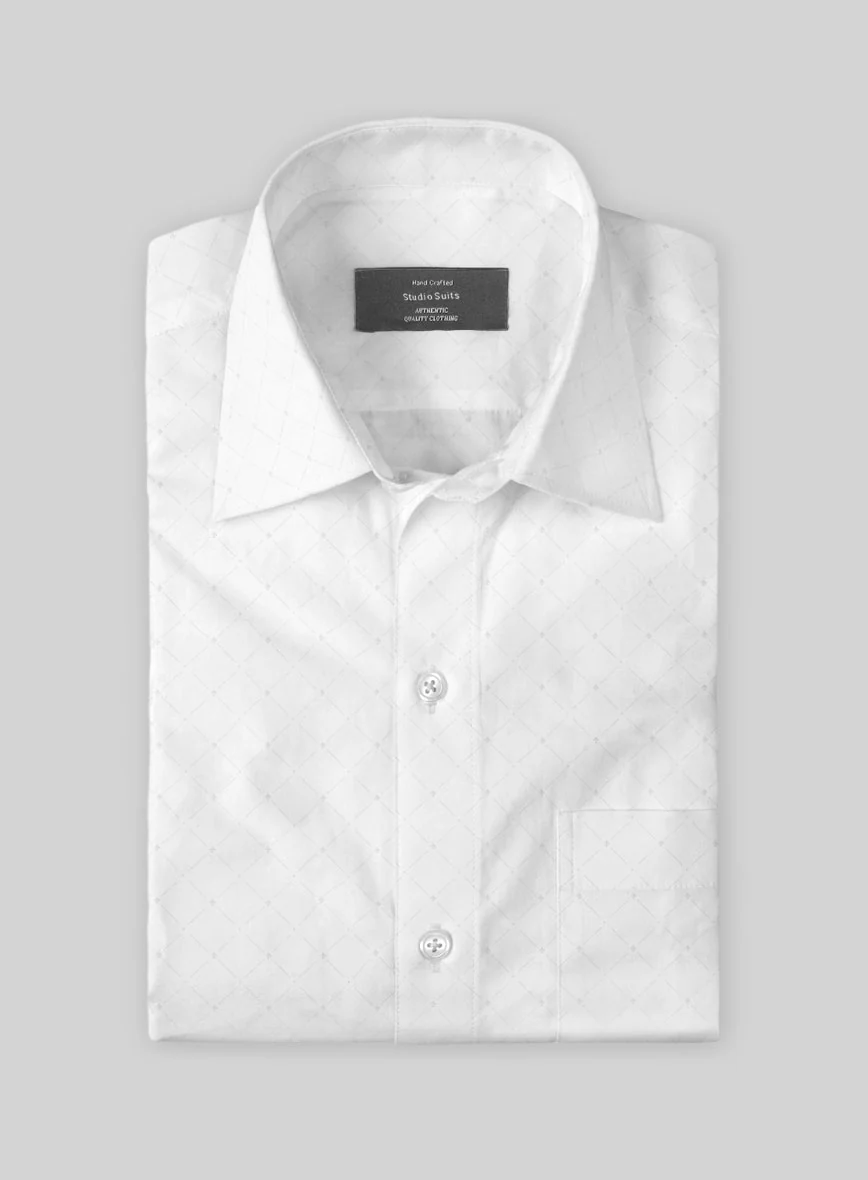 Crissdot White Cotton Shirt