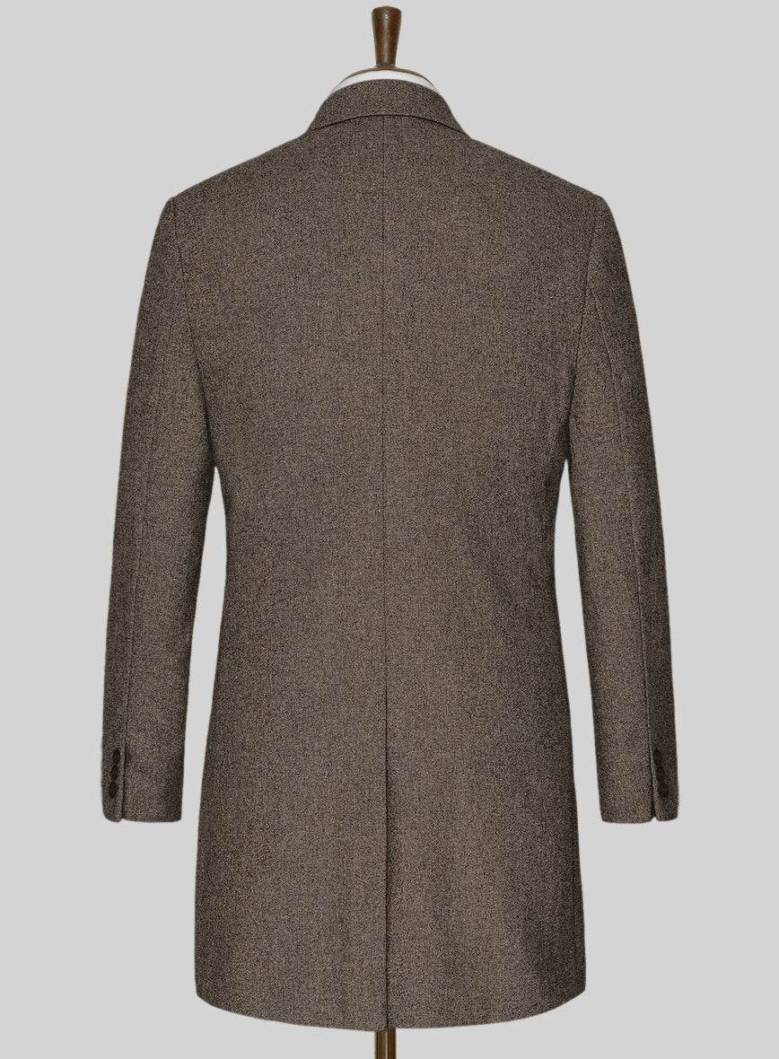 Dapper Brown Tweed Overcoat - Image 3