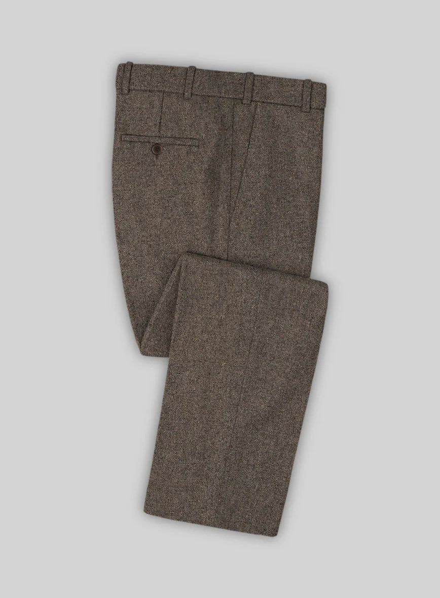 Dapper Brown Tweed Double Breasted Suit - Image 3