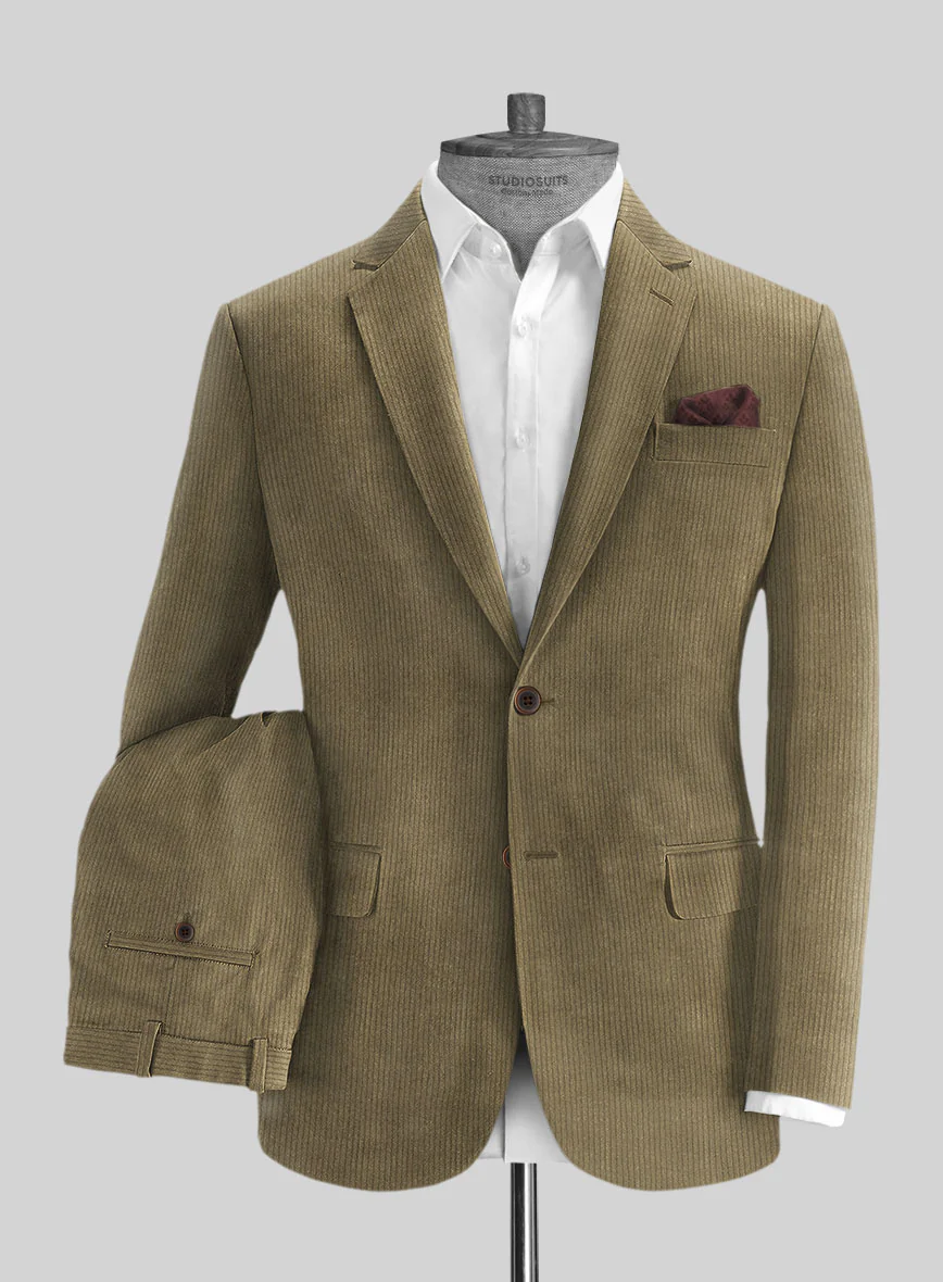 Dark Beige Corduroy Suit - Image 2