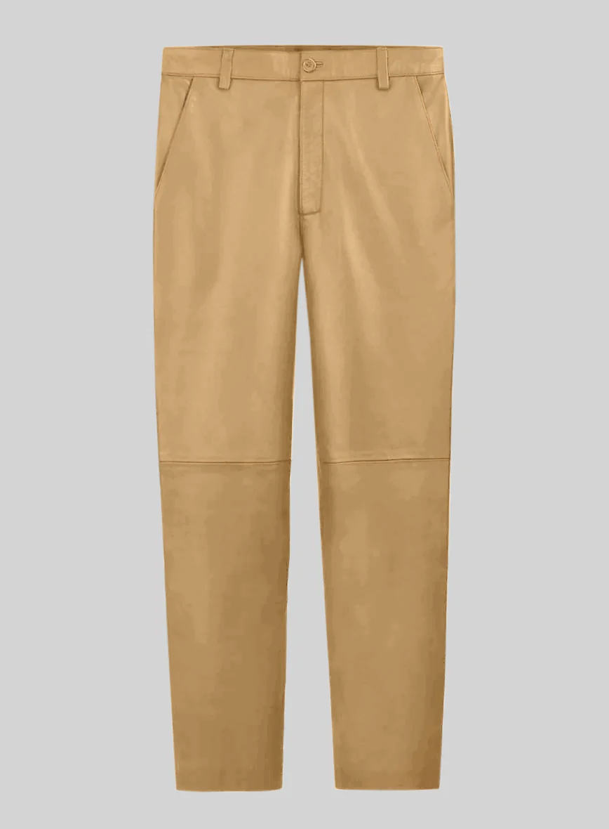 Dark Beige Leather Suit - Image 3