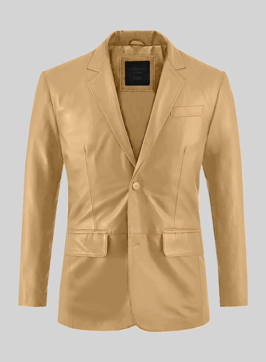 Dark Beige Leather Suit - Image 4