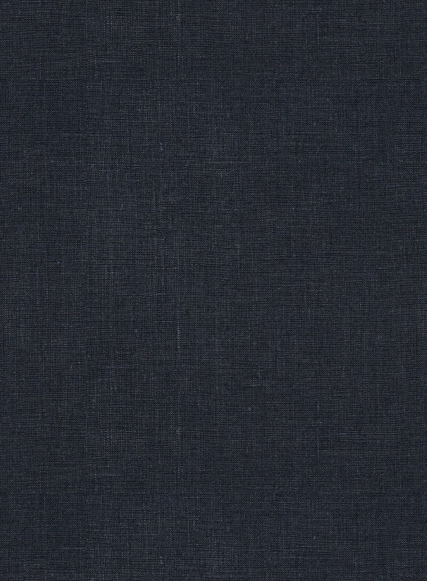 Dark Blue Linen Shorts - Image 6