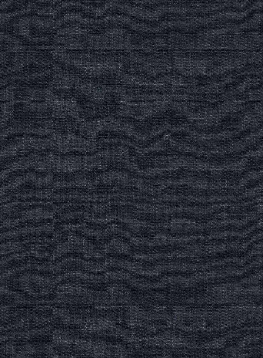 Dark Blue Linen Jacket - Image 3