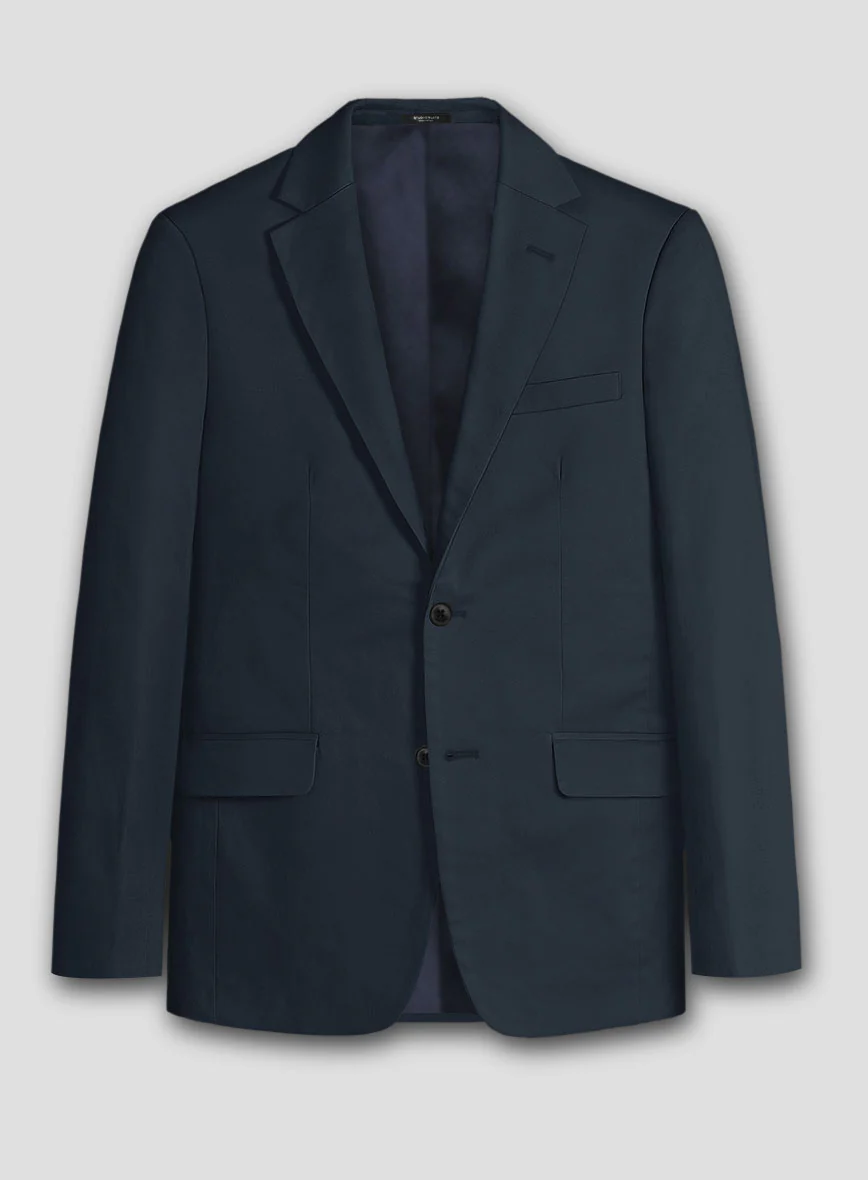 Dark Blue Stretch Chino Jacket