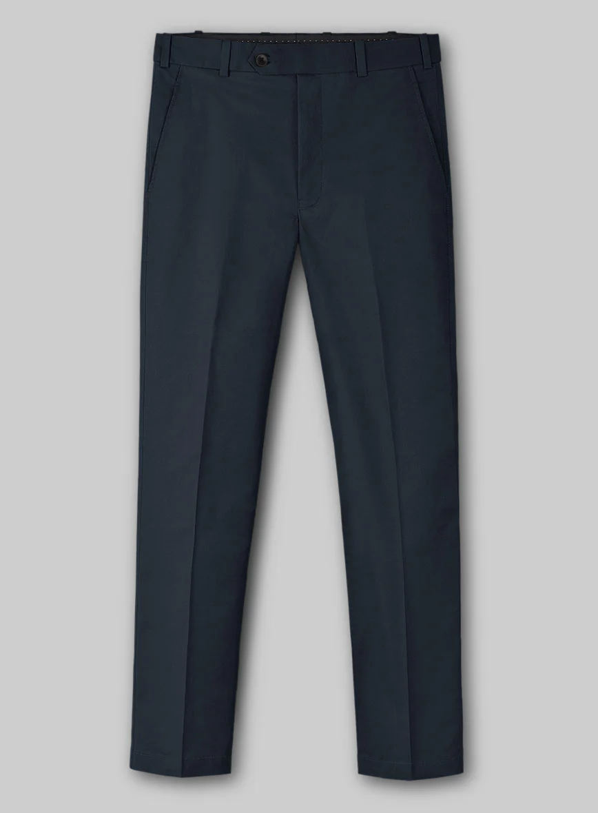 Dark Blue Stretch Chino Pants