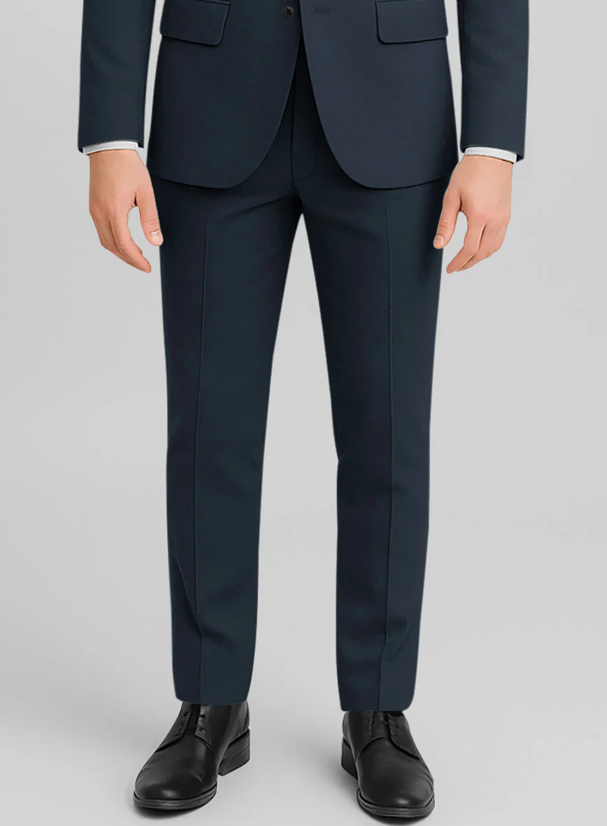 Dark Blue Stretch Chino Suit - Image 5