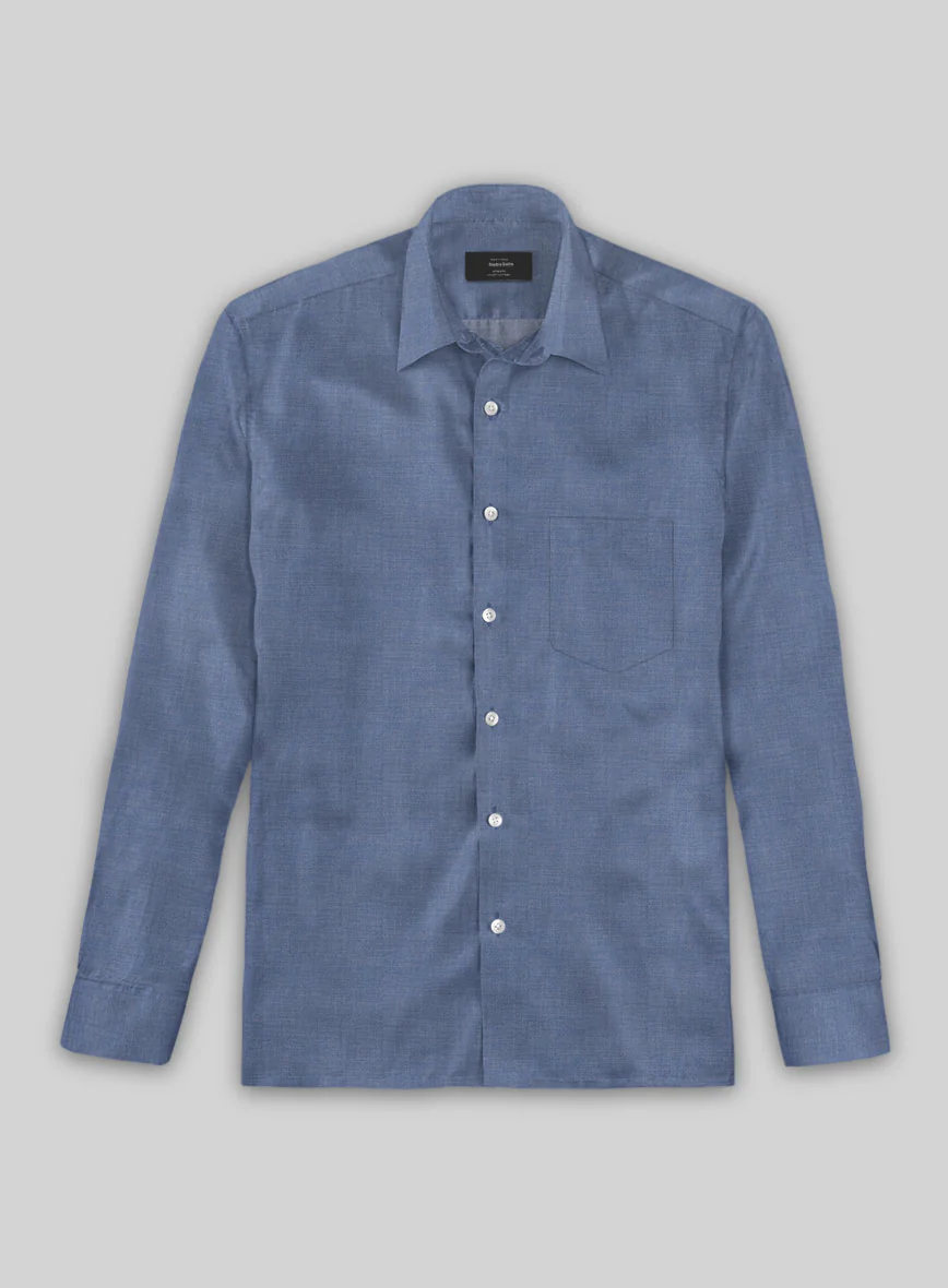 Dark Horizon Twill Cotton Shirt - Image 3