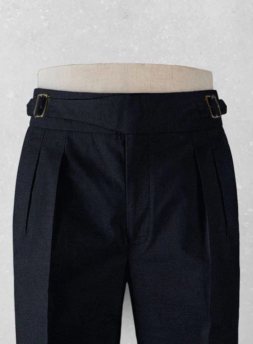 Dark Navy Blue Chino Gurkha Trousers - Image 2