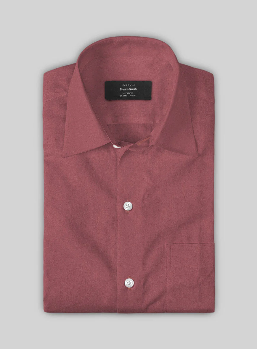 Dark Rose Stretch Poplene Shirt