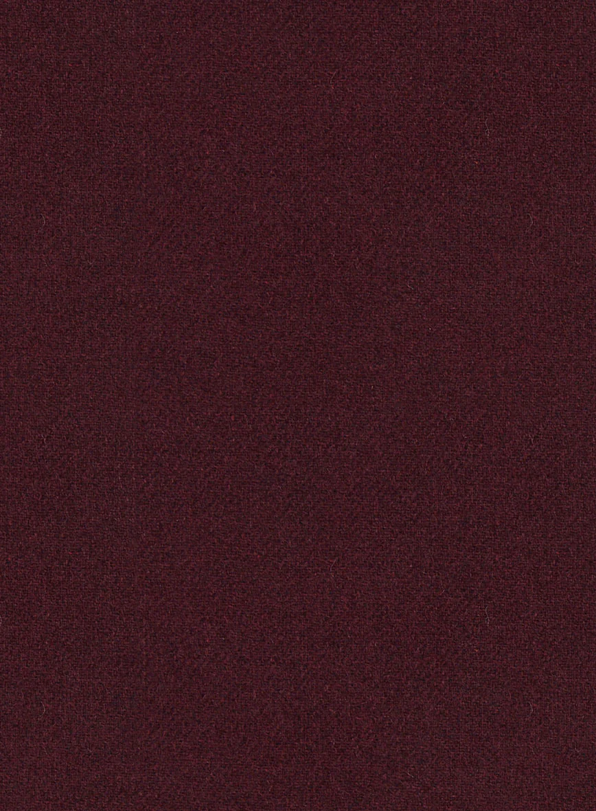 Dark Wine Heavy Tweed Waist Coat - Image 2