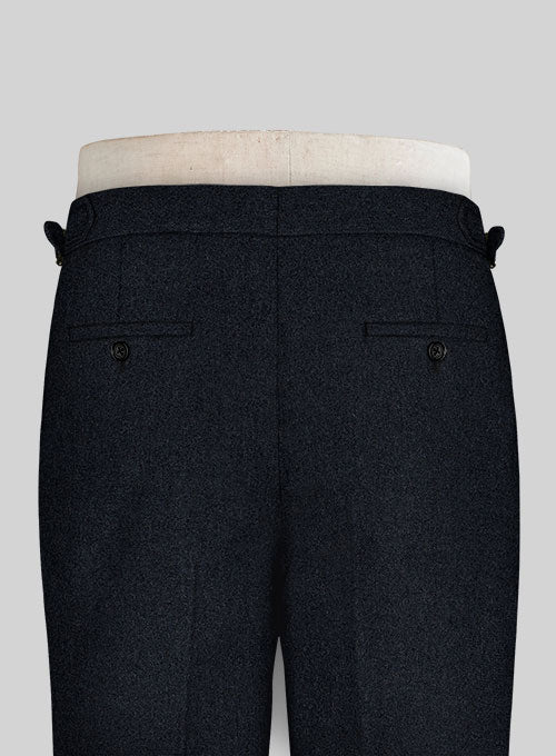 Deep Blue Heavy Highland Tweed Trousers - Image 5