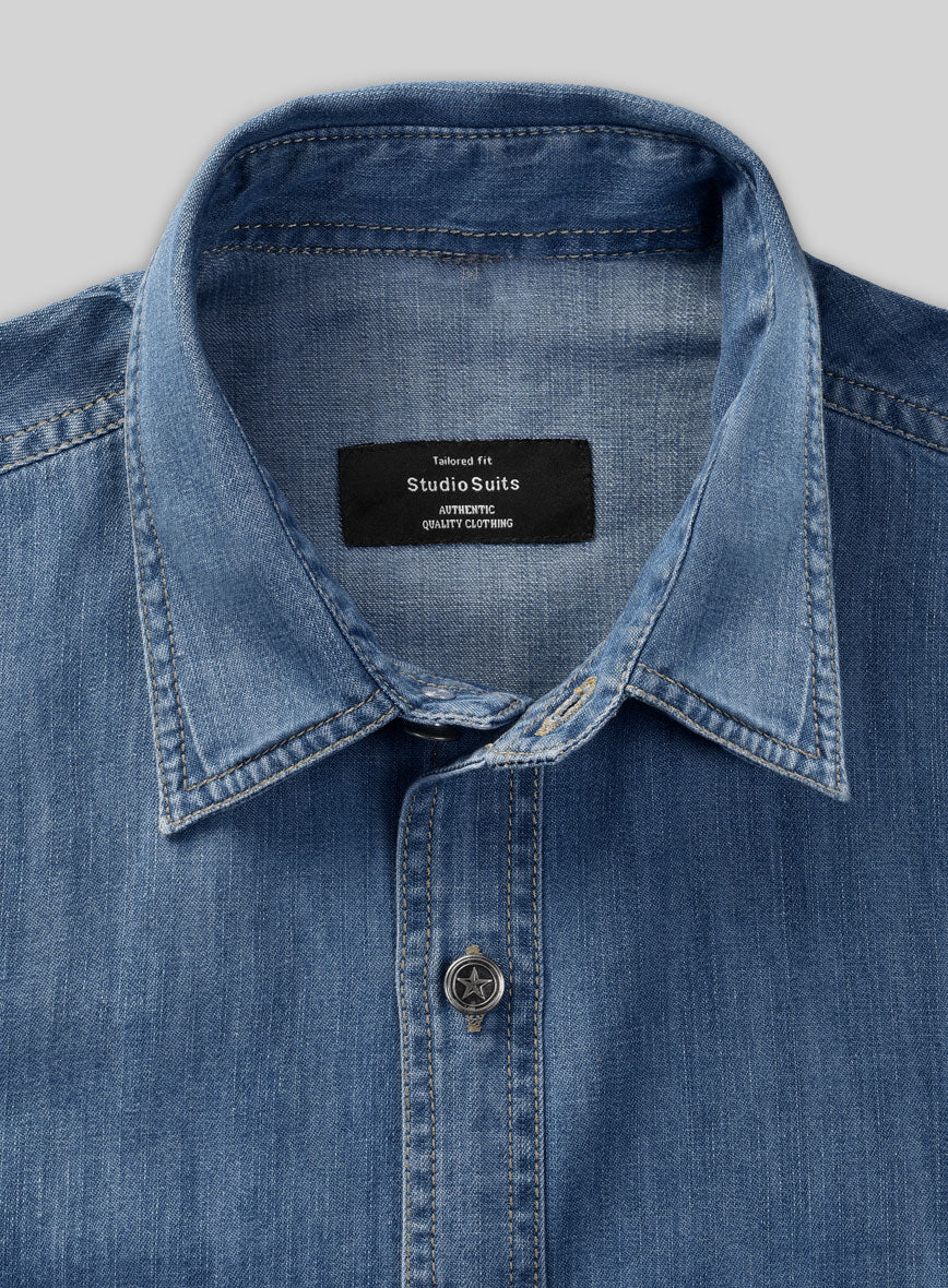 Denim Shirt - Light Washed - Image 4