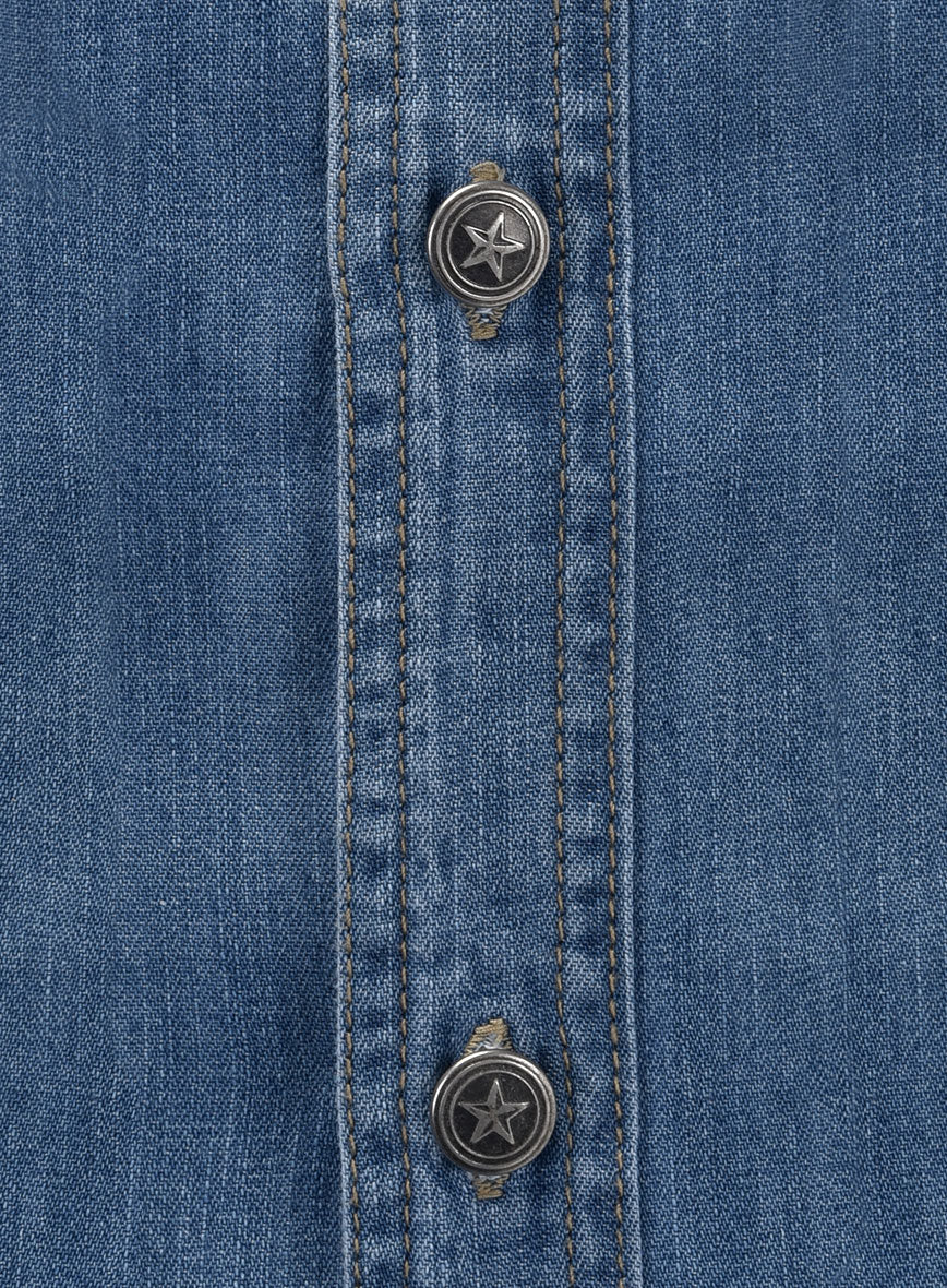 Denim Shirt - Light Washed - Image 8