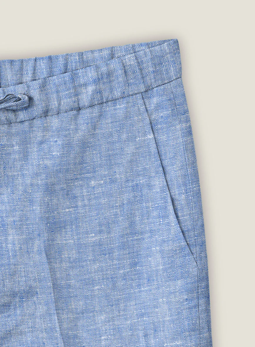 Desert Blue Linen Shorts - Image 3