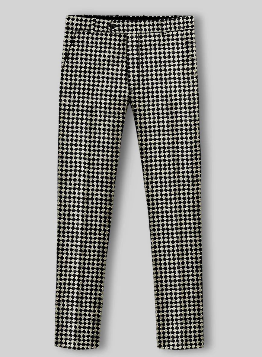 Diamond Noir Tweed Pants