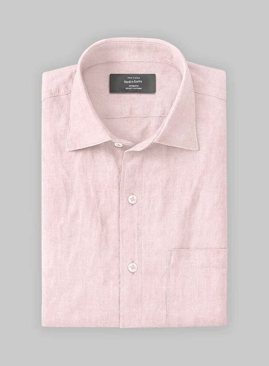 Dublin Baby Pink Linen Shirt