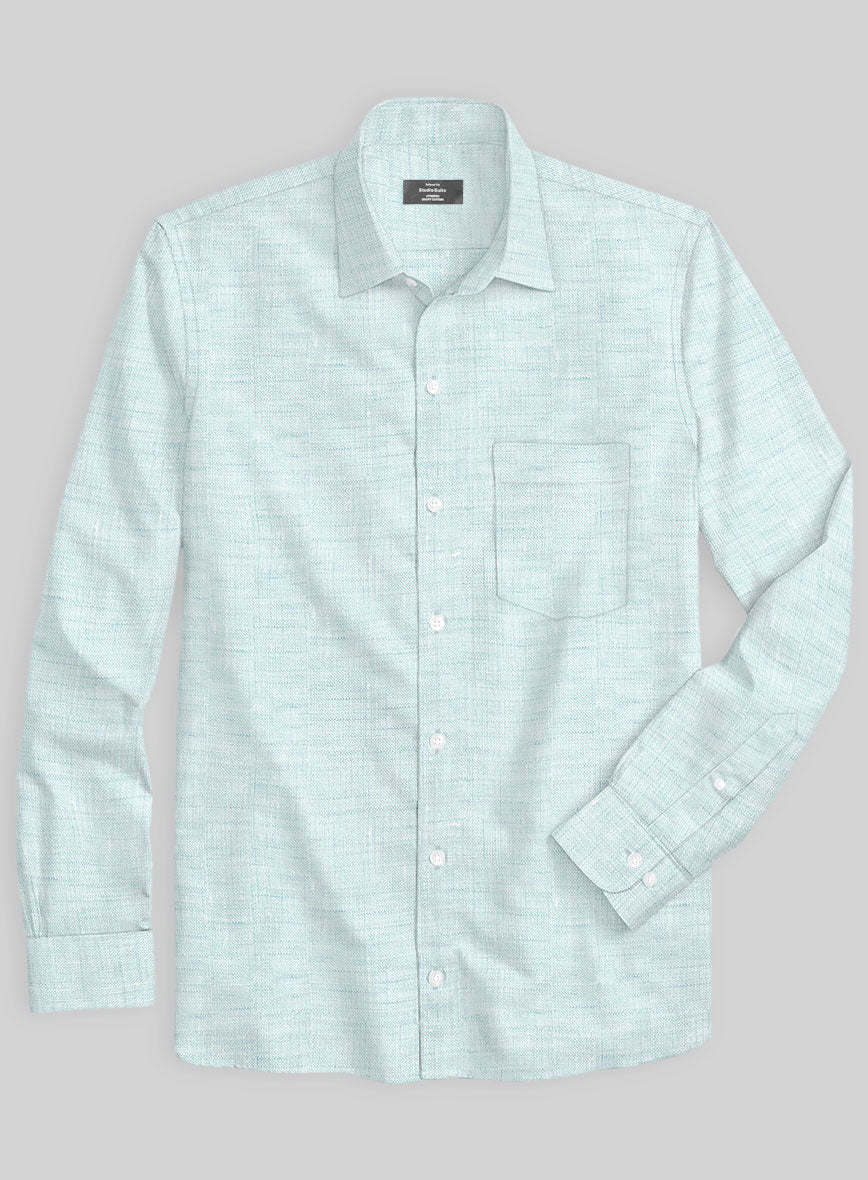 Dublin Sky Blue Linen Shirt - Image 2