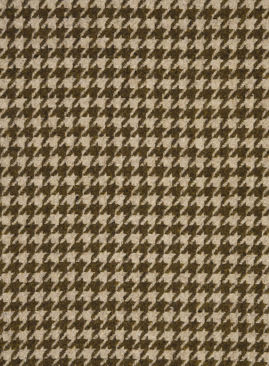 Earth Brown Houndstooth Tweed Pants - Image 3