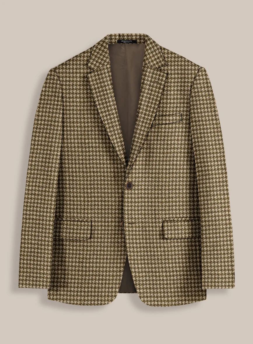 Earth Brown Houndstooth Tweed Suit - Image 2
