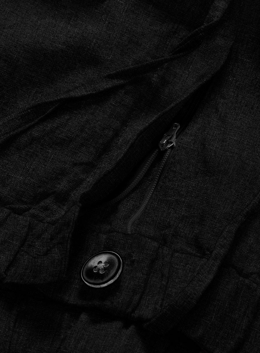 Easy Pants Pure Black Linen - Image 6