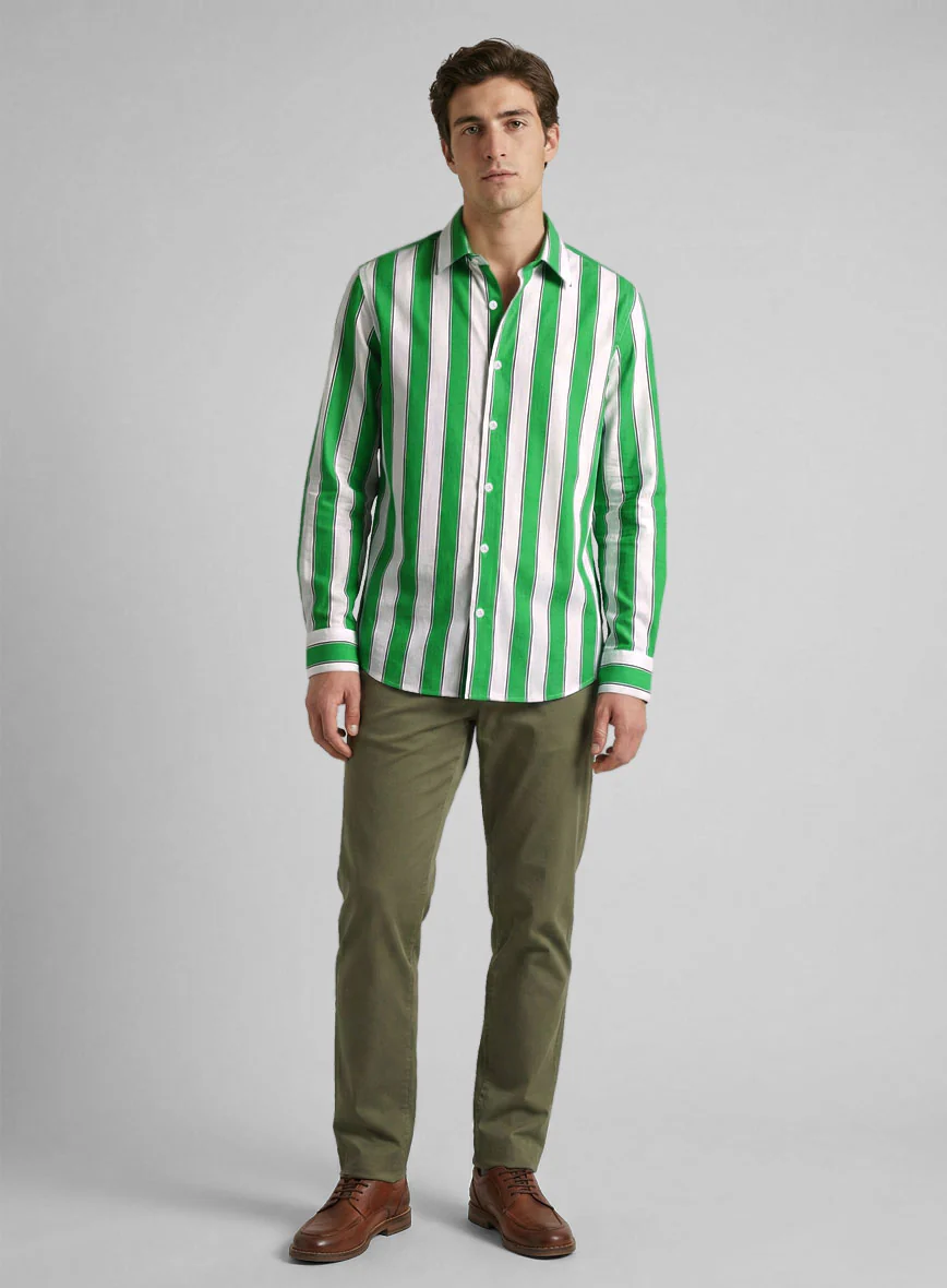Emerald Band Cotton Shirt - Image 4