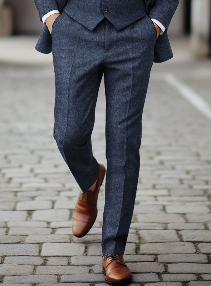 Empire Blue Tweed Pants - Image 2