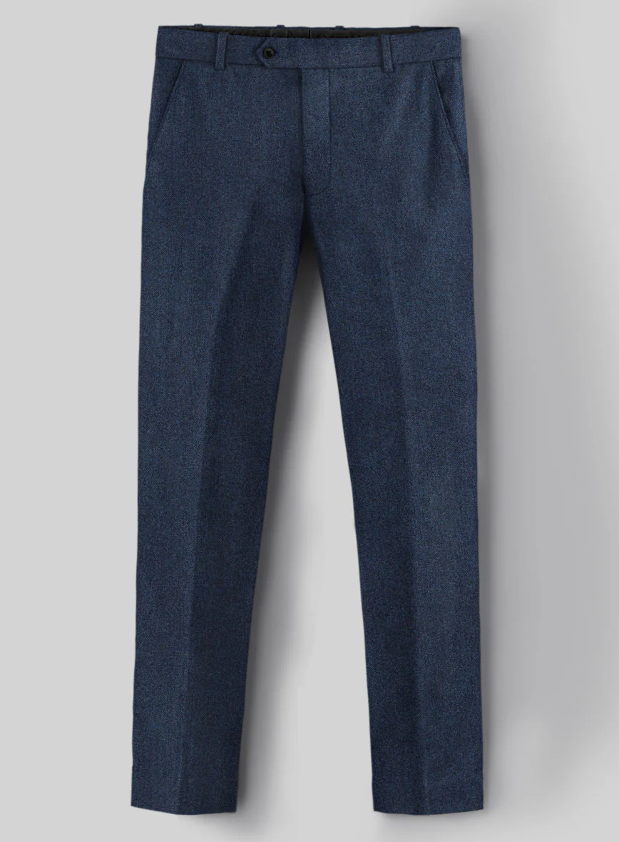 Empire Blue Tweed Double Breasted Suit - Image 3