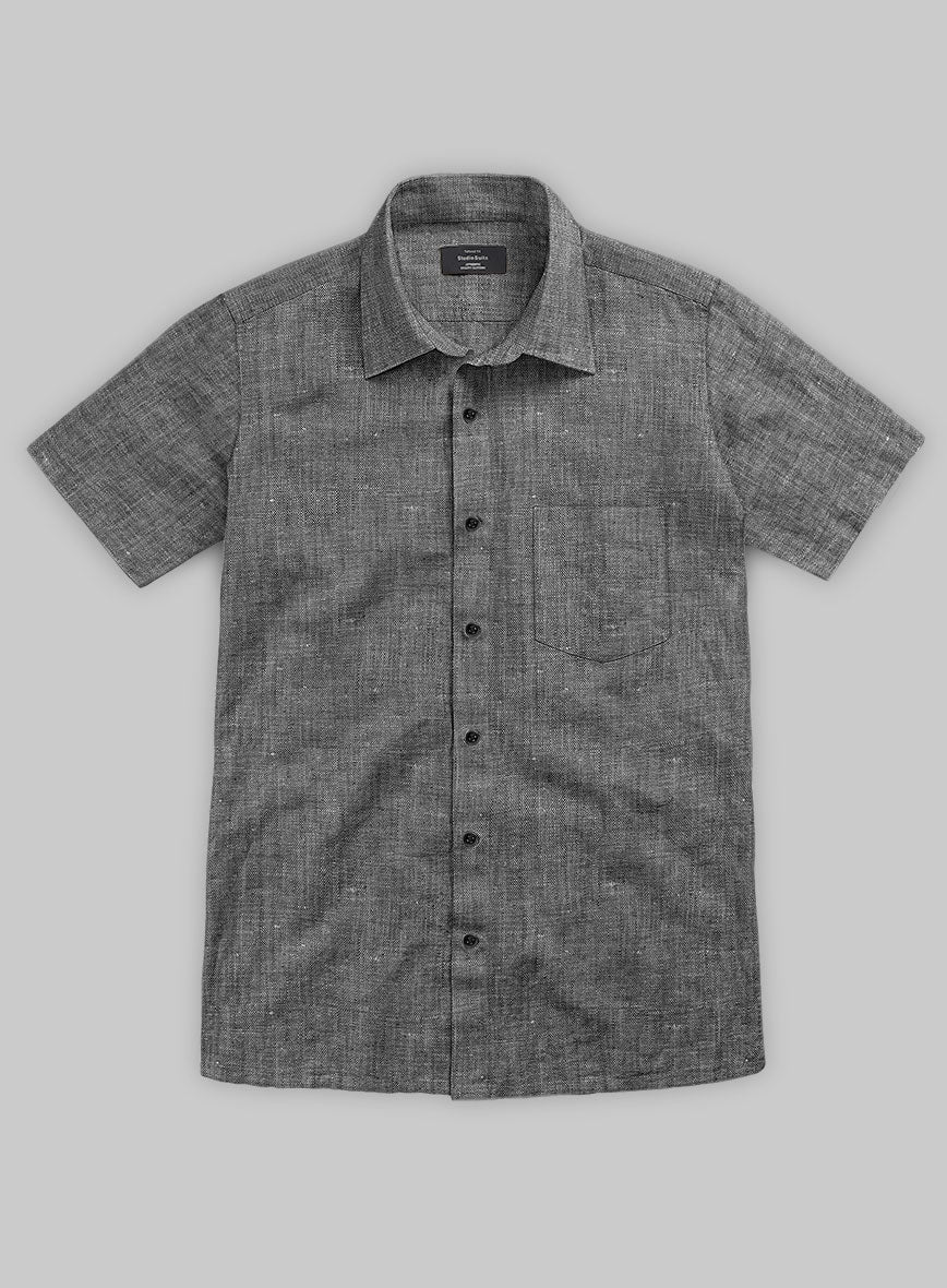 European Anchor Gray Linen Shirt