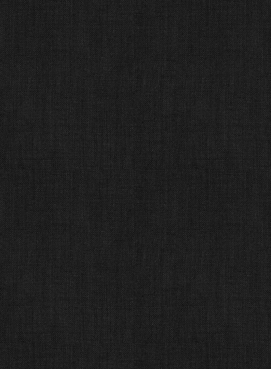 European Black Linen Shirt - Image 5