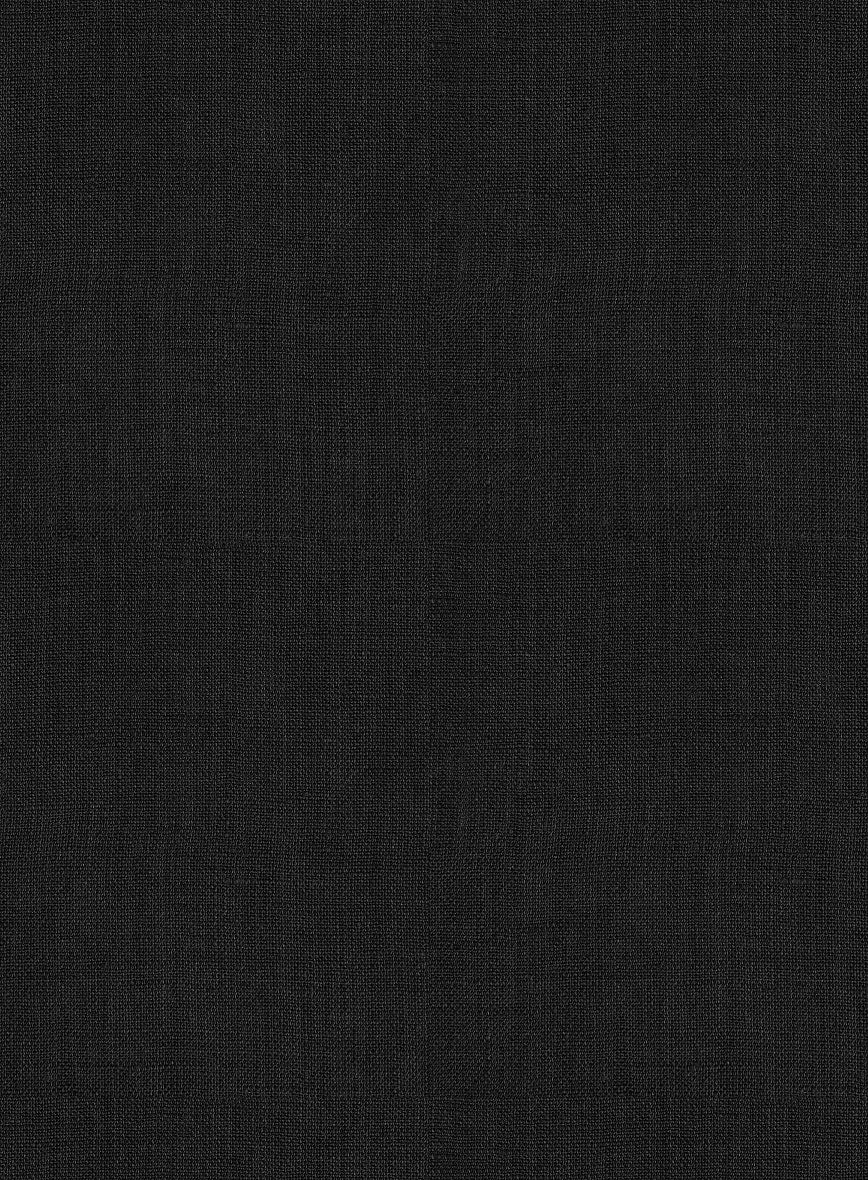 European Black Linen Western Style Shirt - Image 3