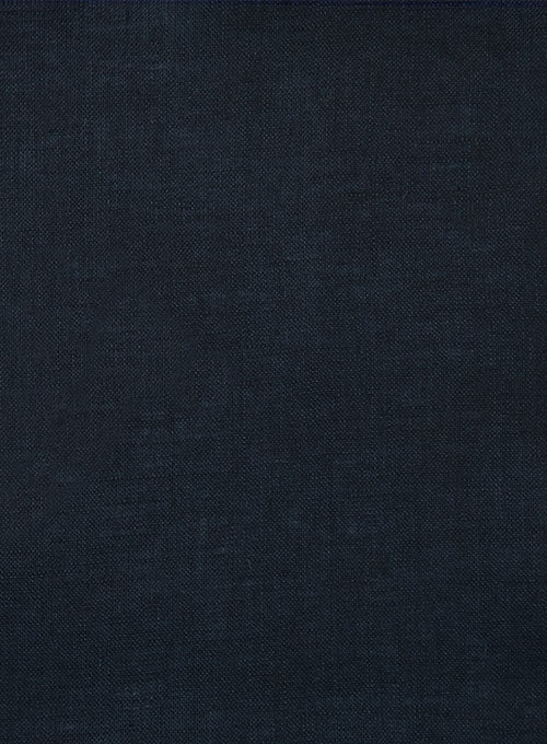 European Dark Blue Linen Shirt - Image 3