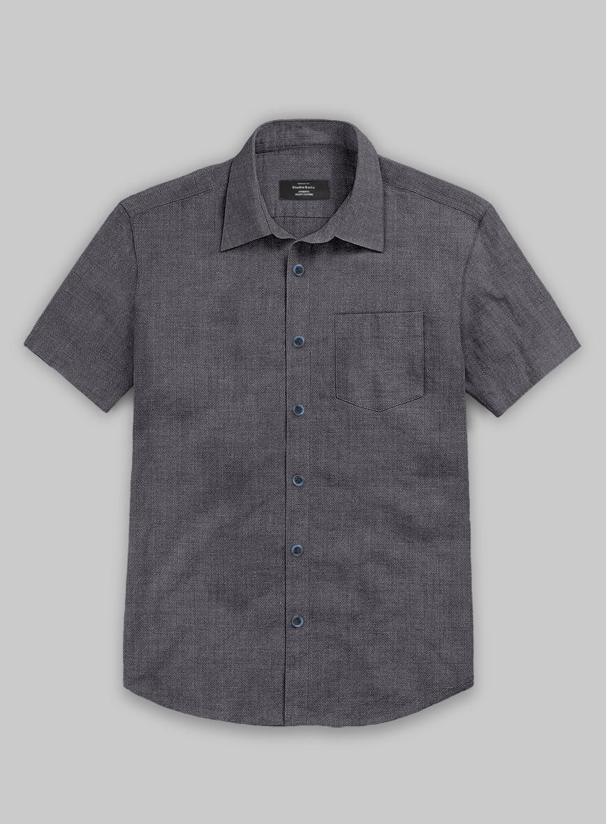 European Haze Purple Linen Shirt