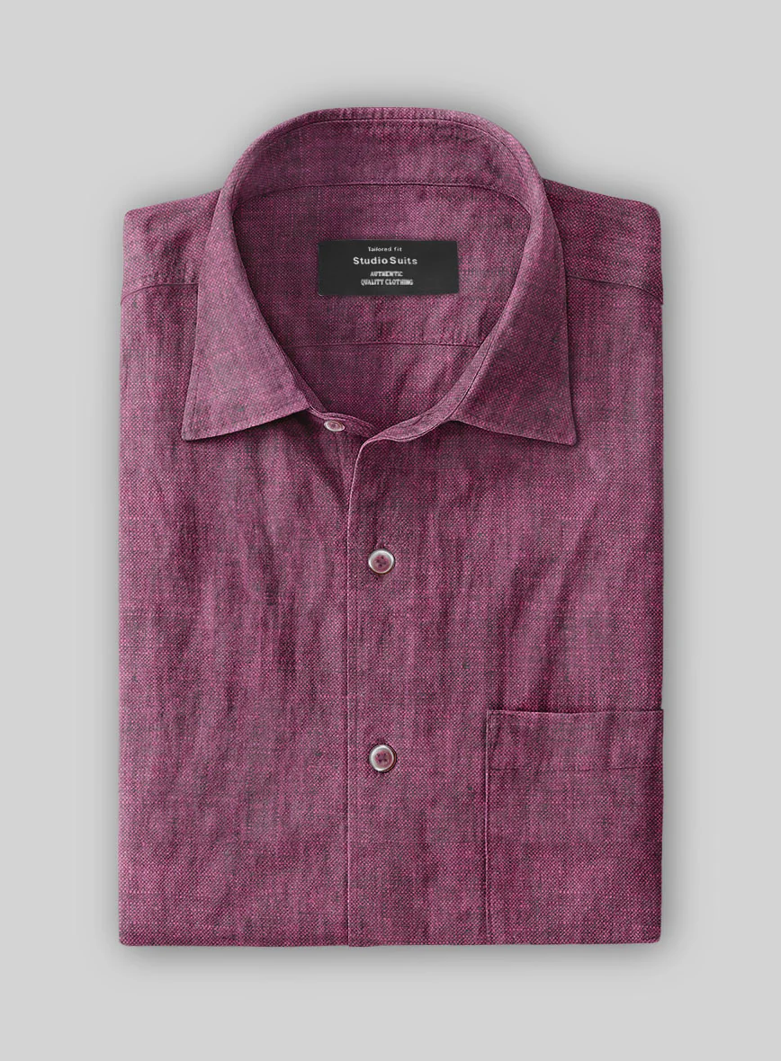 European Orchid Purple Linen Shirt