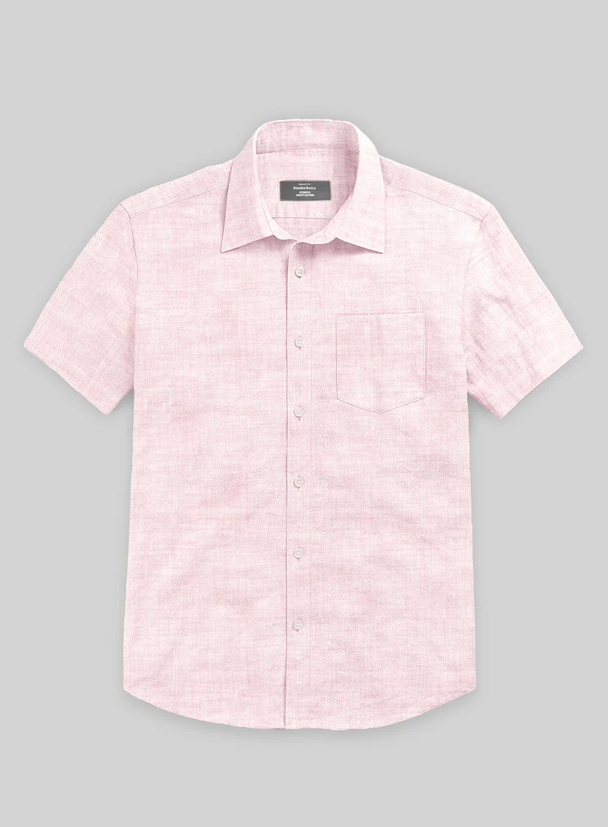 European Pink Linen Shirt